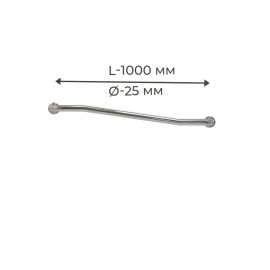 Поручень для людей з інвалідністю (МГН) на стіну у ванну INVO, ламаний, розмір 1000 мм, D труби - 25 мм