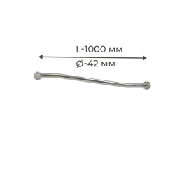 Поручень для людей з інвалідністю (МГН) на стіну у ванну INVO, ламаний, розмір 1000 мм, D труби - 42 мм