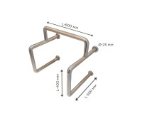 Поручень опорний для людей з інвалідністю (МГН) настінний INVO для пісуара з нержавіючої сталі