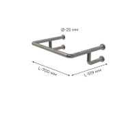 Поручень для людей з інвалідністю (МГН) на стіну для раковини INVO верхній із нержавіючої сталі