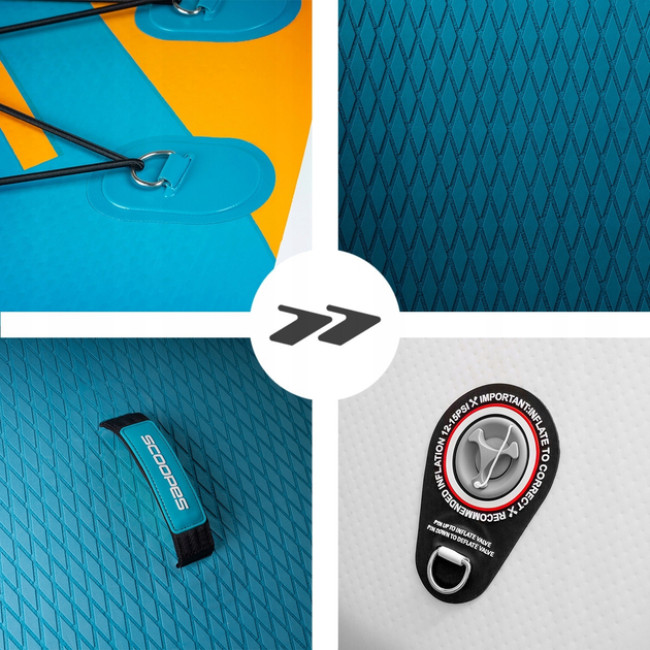 Надувная SUP доска Scoopes Velo 350 см с веслом, сиденьем, насосом и полным комплектом аксессуаров (112754)