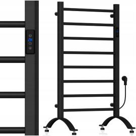 Полотенцесушитель електричний з термостатом Maltec 200Вт Чорний (Польща)
