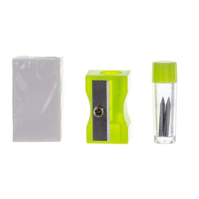 Набір геометричний шкільний для креслення в футлярі 10 елементів