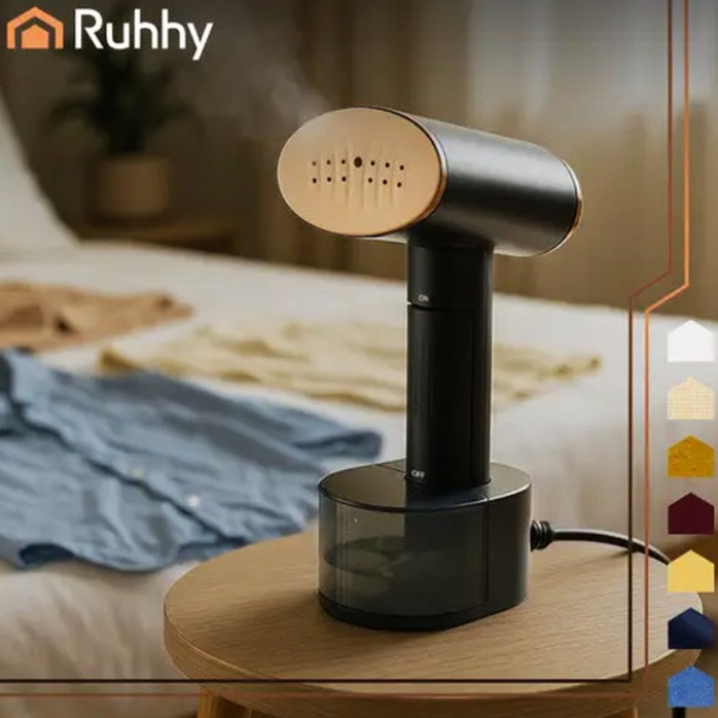 Отпариватель для одежды вертикальный Ruhhy 26339 Black 2 кВт ручной паровой утюг для дома 3 уровня пара сенсорное управление + насадка щетка