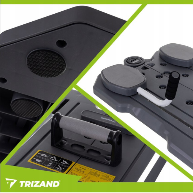 Багатофункціональна дошка для пілатесу та йоги Trizand складна зі лічильником та еластичними ременями (26343)