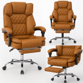 Крісло офісне Diego Comfort Pro світло-коричневий