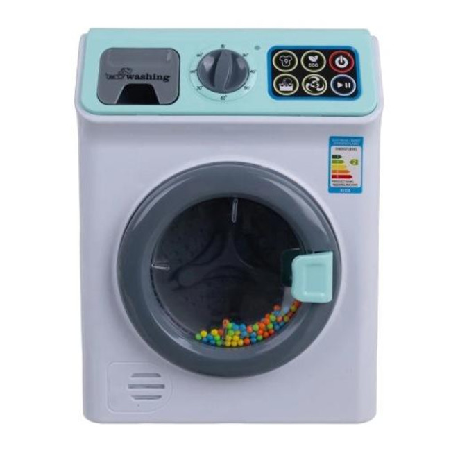 Іграшка пральна машина з сенсорною панеллю, звуковими ефектами та обертовим барабаном
