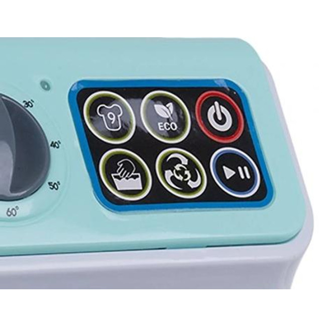 Іграшка пральна машина з сенсорною панеллю, звуковими ефектами та обертовим барабаном