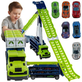 Велика вантажівка з треком і 6 машинками ISO TRADE 26527/n