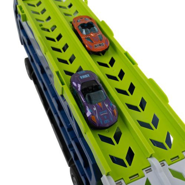 Велика вантажівка з треком і 6 машинками ISO TRADE 26527