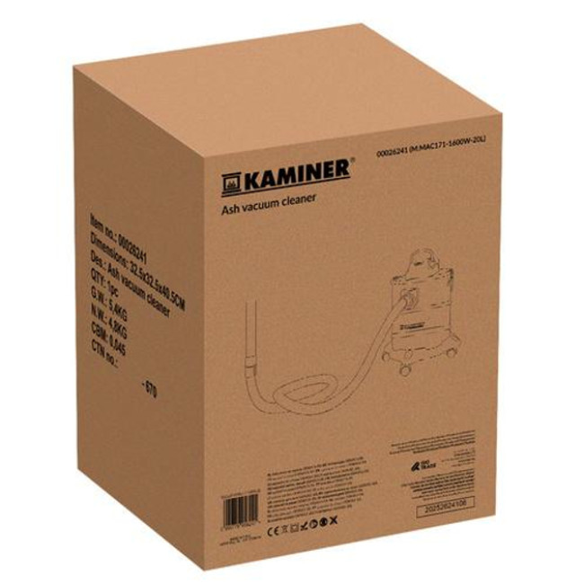 Пилосос для попелу ODK013-20L Kaminer 26241/n