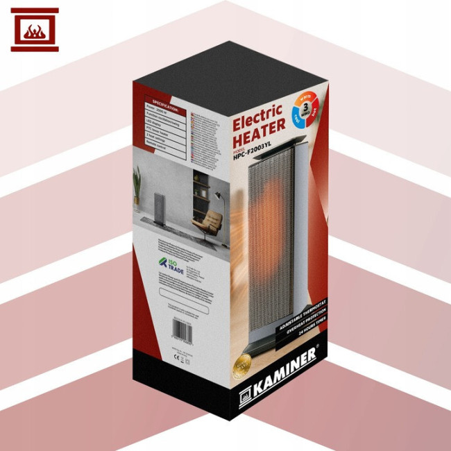 Электрический керамический обогреватель с таймером Kaminer (26376) 2000 Вт