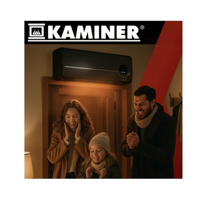 Обігрівач повітряна завіса Airo Kaminer з WiFi + пульт дистанційного управління