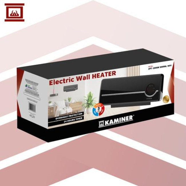 Обігрівач повітряна завіса Airo Kaminer з WiFi + пульт дистанційного управління