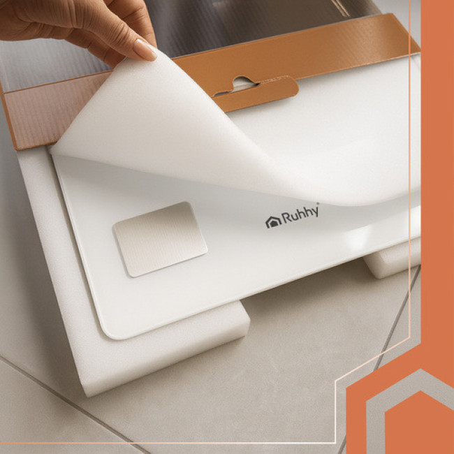 Напольные весы с ЖК-дисплеем, аналитические, белые, Ruhhy 20676