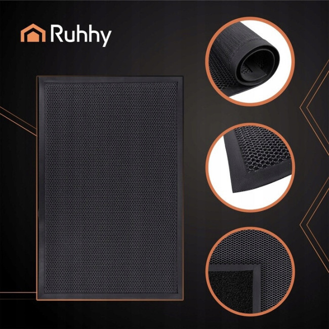 Придверний коврик Ruhhy 26185 (60×90 см, 3D-сітка, противоскользящее)