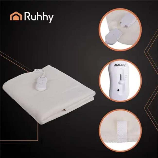Електроодеяло з пультом 190*80см Ruhhy 26200, 65 Вт