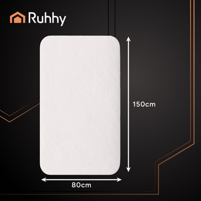 Електропростинь з підігрівом Ruhhy 26201 White електричне підкладочне ковдра на 65 Вт 3 режими 150 х 80 см