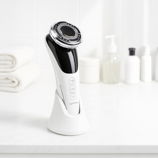 Массажер для обличчя 5в1 Soulima 25888 безголкова мезотерапія EMS-ліфтинг LED-світлотерапія ультразвуковий масаж і термотерапія