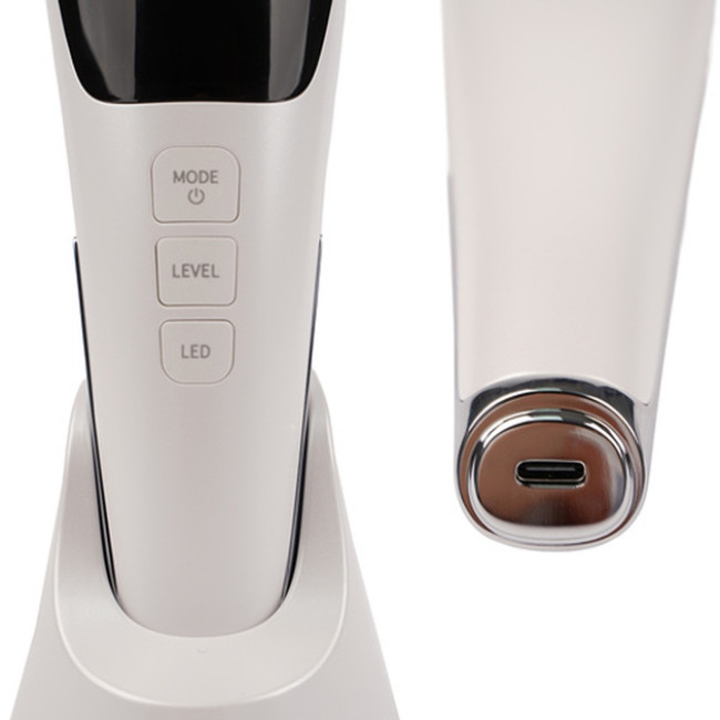 Массажер для обличчя 5в1 Soulima 25888 безголкова мезотерапія EMS-ліфтинг LED-світлотерапія ультразвуковий масаж і термотерапія