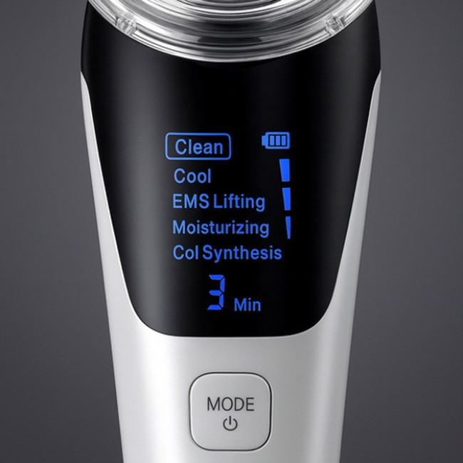 Массажер для обличчя 5в1 Soulima 25888 безголкова мезотерапія EMS-ліфтинг LED-світлотерапія ультразвуковий масаж і термотерапія