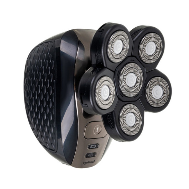 Мужская роторная аккумуляторная электробритва 5в1 Soulima 26423 USB триммер для стрижки бороды головы для носа и ушей + массажные насадки