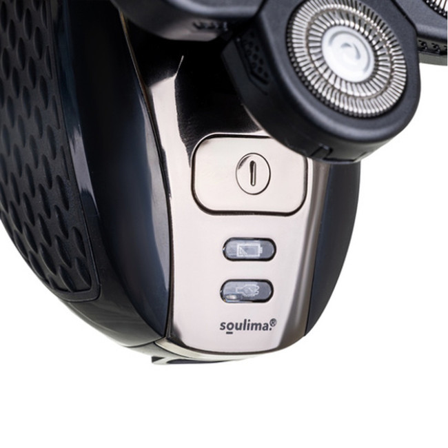 Мужская роторная аккумуляторная электробритва 5в1 Soulima 26423 USB триммер для стрижки бороды головы для носа и ушей + массажные насадки