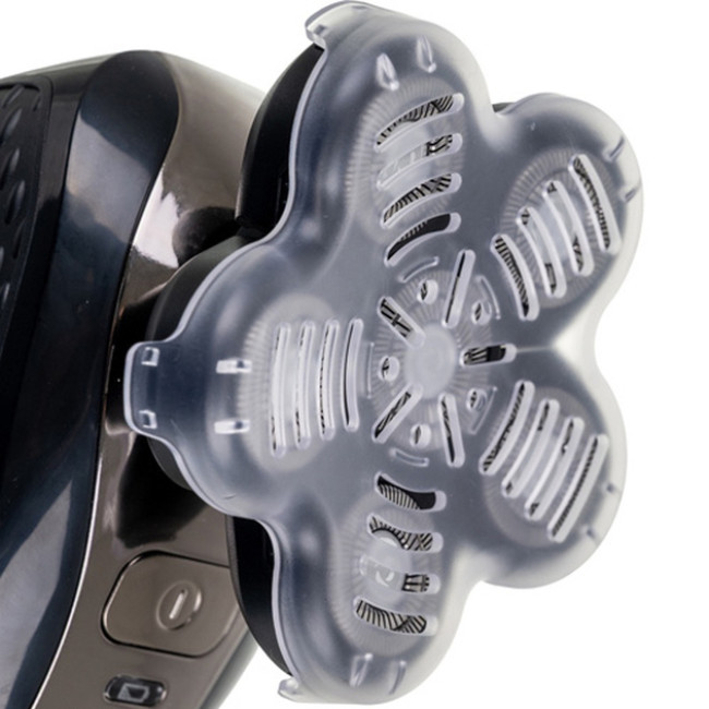 Мужская роторная аккумуляторная электробритва 5в1 Soulima 26423 USB триммер для стрижки бороды головы для носа и ушей + массажные насадки