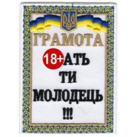 Шеврон SteelCats Грамота \ кол \ тк.біла \ нарукавна емблема (3134)