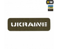 Шеврон SteelCats M-Tac нашивка Ukraine скрізна 25х80 Laser Cut Ranger Green (51151023)