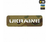 Шеврон SteelCats M-Tac нашивка Ukraine скрізна 25х80 Laser Cut Multicam (51151008)