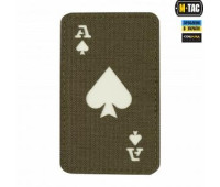 Шеврон SteelCats M-Tac нашивка Ace of Spades Laser Cut Ranger Green/GID (51109239)