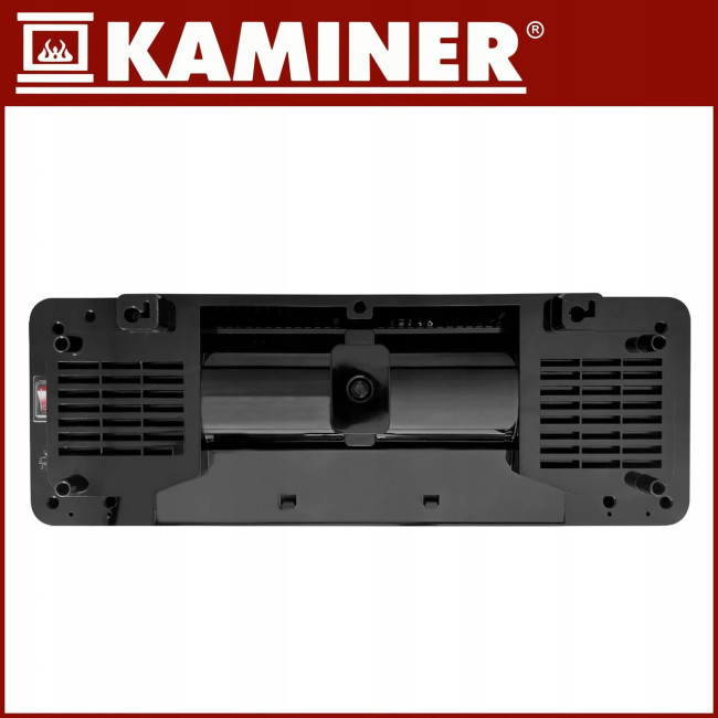 Електричний настінний обігрівач-повітряна завіса KAMINER 26399 Black (2000 Вт, Wi-Fi, скляна панель, пульт ДУ, Польща)
