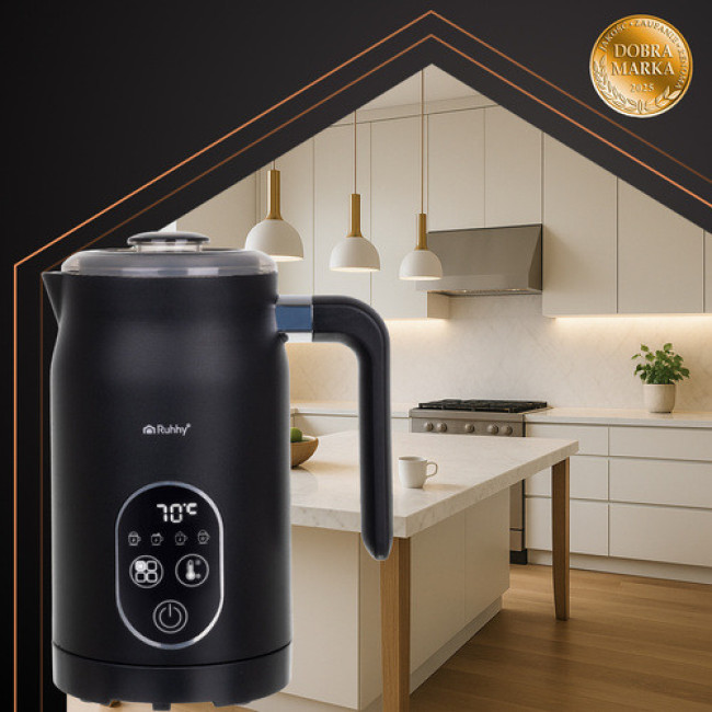 Капучінатор електричний вспінювач молока с дисплеєм 500 Вт Ruhhy 26649/n