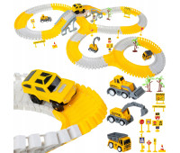 Автотрек, конструктор Iso Trade 26539 255 деталей, строительная трасса, машинки
