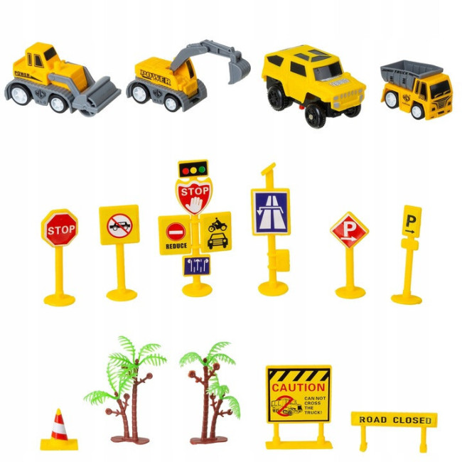 Автотрек, конструктор Iso Trade 26539 255 деталей, будівельна траса, машинки