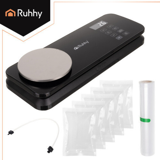 Вакууматор з вагами і ножем Ruhhy 24756 вакуумний пакувальник 120 Вт