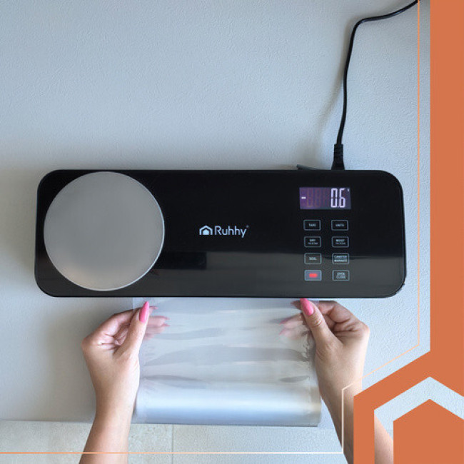 Вакууматор з вагами і ножем Ruhhy 24756 вакуумний пакувальник 120 Вт