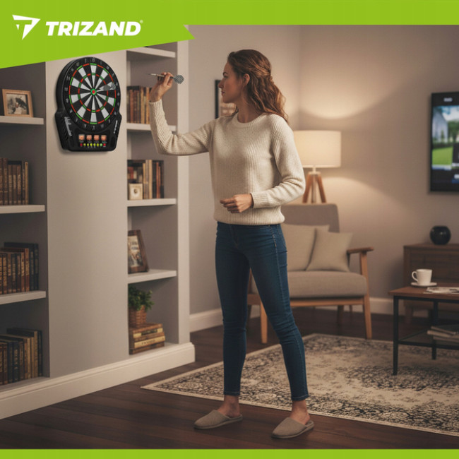 Дартс электронный Trizand набор для игры в дротики с 4 LED-дисплеями для 1-16 игроков - 6 дротиков (26307)