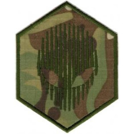 Шеврон SteelCats Сота (череп) - тк. мультикам, олива, нарукавна емблема (велика)