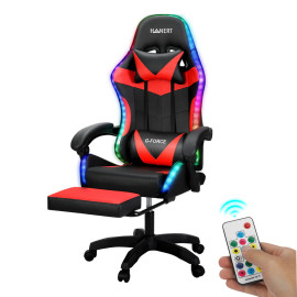Крісло ґеймерське з підсвіткою Hanert G-Force RED + RGB
