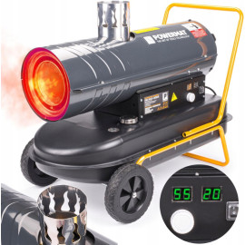 Теплова пушка з димоходом і LCD термостатом 30кВт Powermat (Польща)