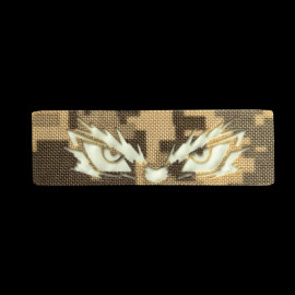 Шеврон Камотек Очі Сови Аніме (2.5*8) Піксель/Люмін Лазерна різка (8905)