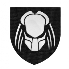 Шеврон Camotec Хижак НПУ (7*8) Чорний/Рефлект Лазерна Різка (9257)