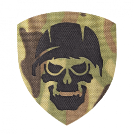 Шеврон Camotec Череп в касці (7*8) MC Лазерна Різка (9034)