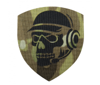 Шеврон Camotec Череп зв'язківець (7*8) MC Лазерна Різка (9021)