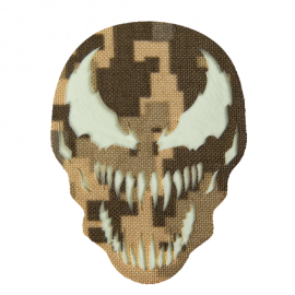 Шеврон Camotec Веном Піксель/Люмін Лазерна Різка (8668)