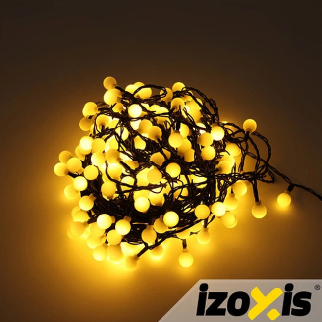Новогодняя гирлянда  Izoxis 26264 светодиодная 300 LED 30 метров теплый белый цвет с влагозащитой 8 режимов