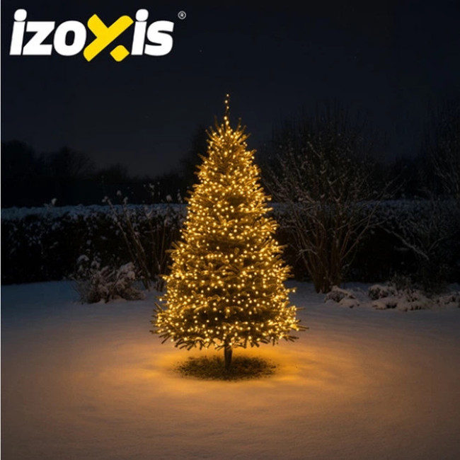 Новогодняя гирлянда  Izoxis 26264 светодиодная 300 LED 30 метров теплый белый цвет с влагозащитой 8 режимов
