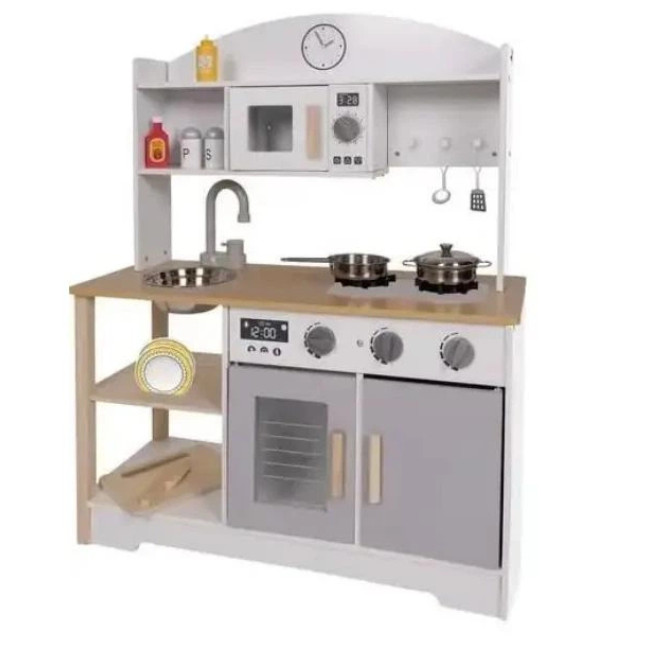 Кухня детская игровая деревянная + посуда и специи звуки Kruzzel 21933